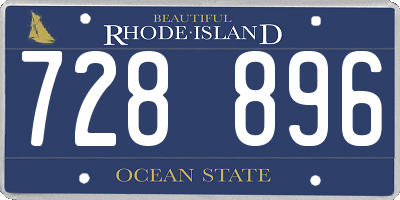 RI license plate 728896