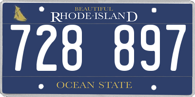 RI license plate 728897