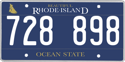 RI license plate 728898