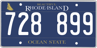 RI license plate 728899
