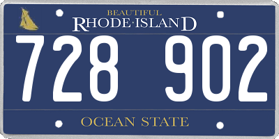 RI license plate 728902