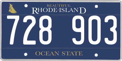 RI license plate 728903
