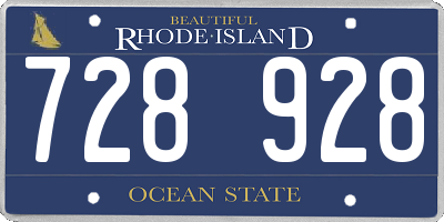 RI license plate 728928