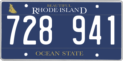 RI license plate 728941