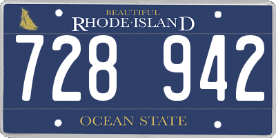 RI license plate 728942