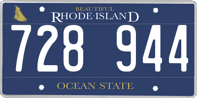 RI license plate 728944