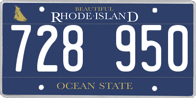 RI license plate 728950