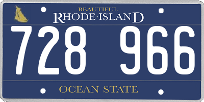 RI license plate 728966