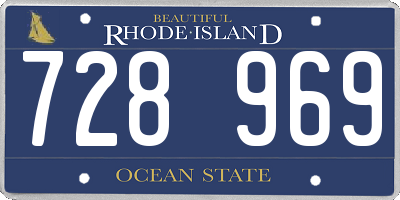RI license plate 728969