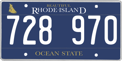 RI license plate 728970