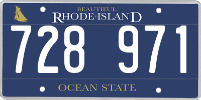 RI license plate 728971