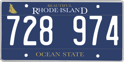 RI license plate 728974