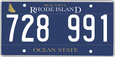 RI license plate 728991