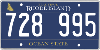RI license plate 728995