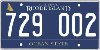 RI license plate 729002