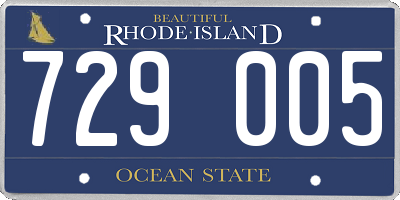 RI license plate 729005