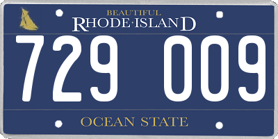 RI license plate 729009