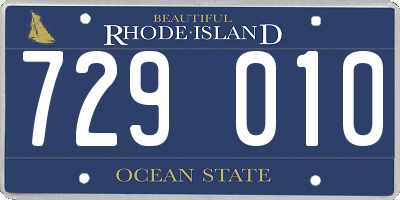 RI license plate 729010