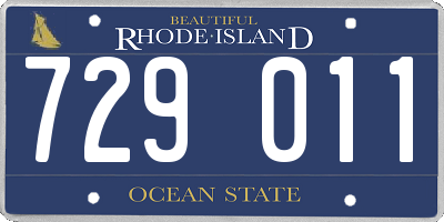 RI license plate 729011