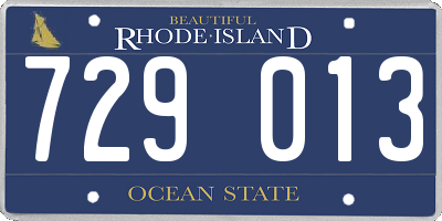 RI license plate 729013