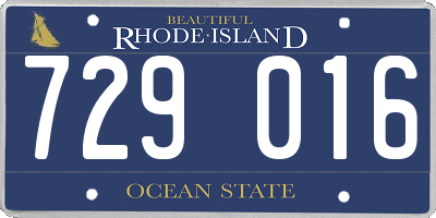 RI license plate 729016