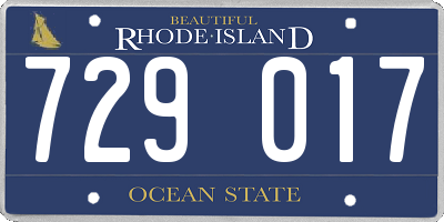 RI license plate 729017