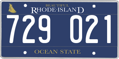 RI license plate 729021