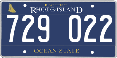 RI license plate 729022