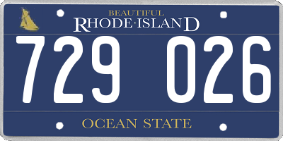 RI license plate 729026