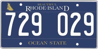 RI license plate 729029