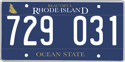 RI license plate 729031