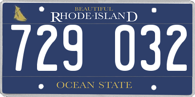 RI license plate 729032