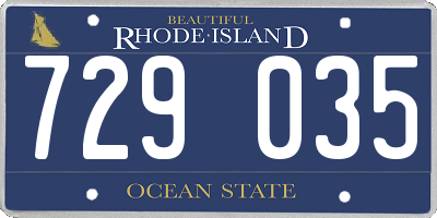 RI license plate 729035