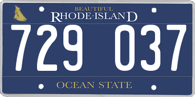 RI license plate 729037