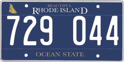RI license plate 729044