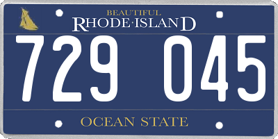 RI license plate 729045