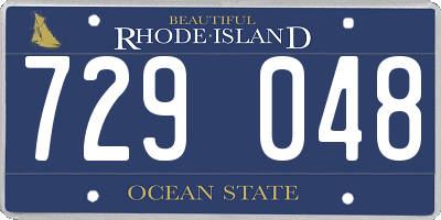 RI license plate 729048