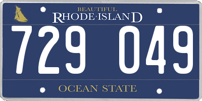 RI license plate 729049