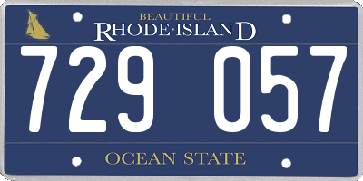 RI license plate 729057