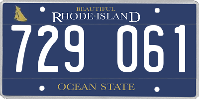 RI license plate 729061
