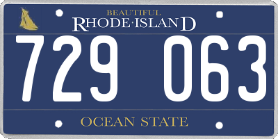 RI license plate 729063