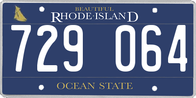 RI license plate 729064