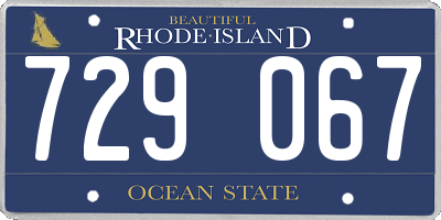 RI license plate 729067