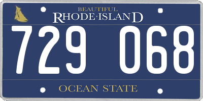 RI license plate 729068