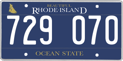 RI license plate 729070