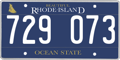 RI license plate 729073