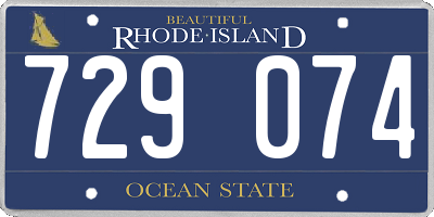 RI license plate 729074