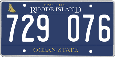 RI license plate 729076