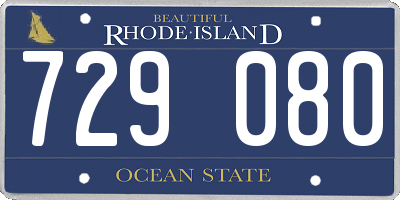 RI license plate 729080