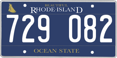 RI license plate 729082